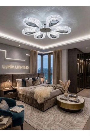 Damla Model 6"lı Gümüş Kumandalı 3 Renk Modu Ledli Modern Plafonyer Salon Mutfak Çocuk Yatak Odası Led Avize