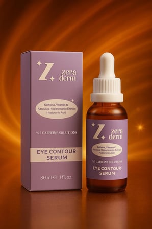 3’lü Göz Çevresi Bakım Seti | Kafeinli Göz Serumu + C Vitamini + Hyaluronik Asit