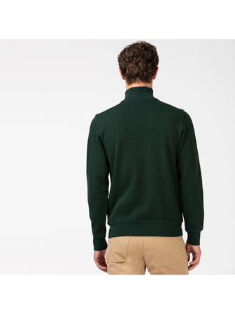 Lacoste Erkek Regular Fit Yarım Fermuarlı Koyu Yeşil Sweatshirt