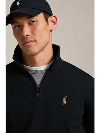 Polo Ralph Lauren Çift Yüz Interlok Yarım Fermuarlı Sweatshirt