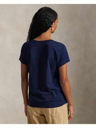 Polo Ralph Lauren Pamuklu Kadın V Yaka Tişört