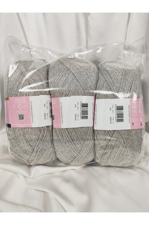 LUX BABY Gümüş El Örgü İpi Art NO:3010 - Nm:3.4 - 100gr. 340mt. (3 Adet) - Renk: 010