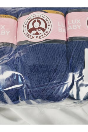 LUX BABY Lacivert El Örgü İpi Art NO:3010 - Nm:3.4 - 100gr. 340mt. (3 Adet) - Renk: 019