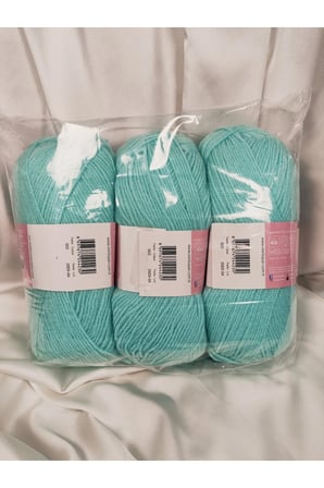 LUX BABY Mint Yeşili El Örgü İpi Art NO:3010 - Nm:3.4 - 100gr. 340mt. (3 Adet) - Renk: 022