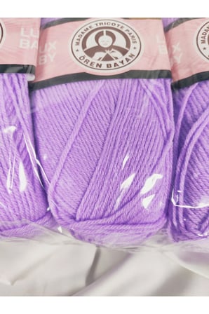 LUX BABY Lila El Örgü İpi Art NO:3010 - Nm:3.4 - 100gr. 340mt. (3 Adet) - Renk: 056