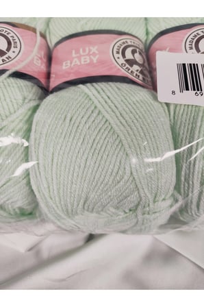 LUX BABY Su Yeşili El Örgü İpi Art NO:3010 - Nm:3.4 - 100gr. 340mt. (3 Adet) - Renk: 090