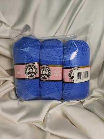 LUX BABY Kot Mavisi El Örgü İpi Art NO:3010 - Nm:3.4 - 100gr. 340mt. (3 Adet) - Renk: 015