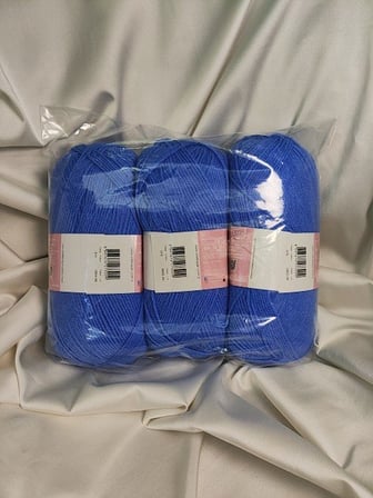 LUX BABY Kot Mavisi El Örgü İpi Art NO:3010 - Nm:3.4 - 100gr. 340mt. (3 Adet) - Renk: 015