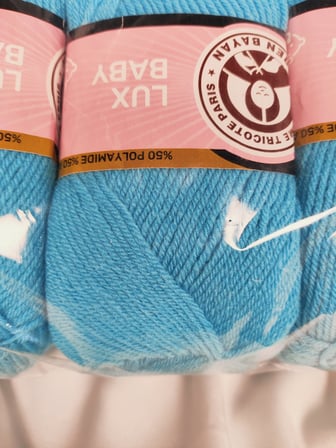 LUX BABY Turkuaz Mavi El Örgü İpi Art NO:3010 - Nm:3.4 - 100gr. 340mt. (3 Adet) - Renk: 023