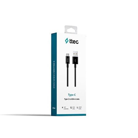 ttec Type-C  Şarj ve Data Kablosu 120cm 2DK12