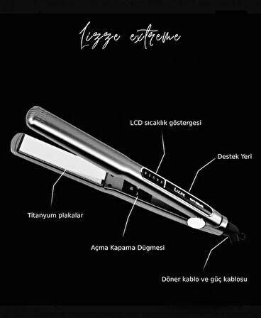 Lizze Exterme 250° Saç Düzleştirici (30mm)