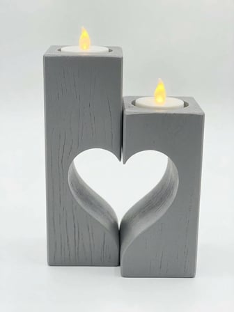 SARTOPYA Kalp Işığı Dekoratif LED Mumluk