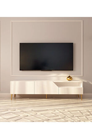 Saren Tv Ünitesi | Beyaz - Beyaz