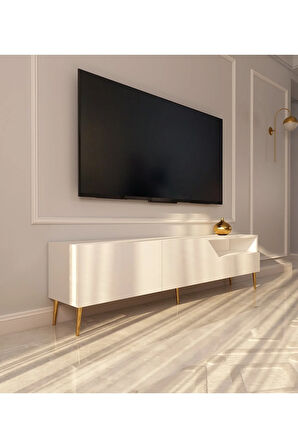 Saren Tv Ünitesi | Beyaz - Beyaz