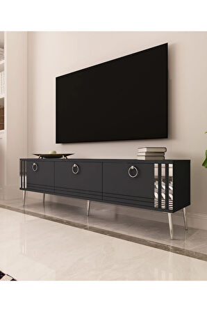 Lora Tv Ünitesi Gümüş | Antrasit - Antrasit