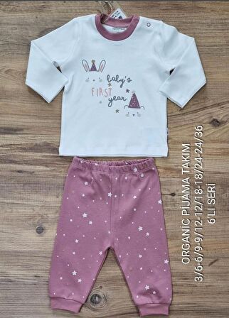 Anka baby %100 organik ikili bebek pijama takımı