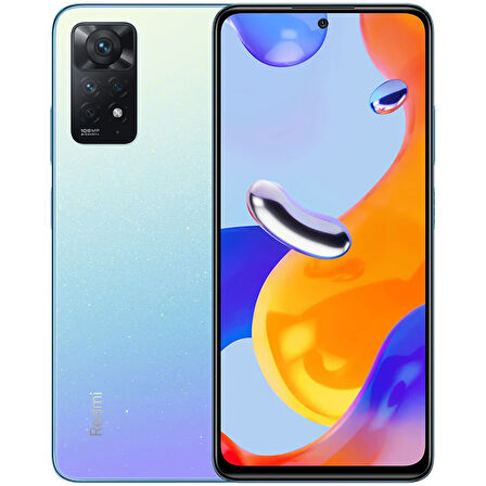 YENİLENMİŞ XIAOMI REDMI NOTE 11 PRO 128GB MAVİ CEP TELEFONU (12 AY GARANTİLİ) - A KALİTE
