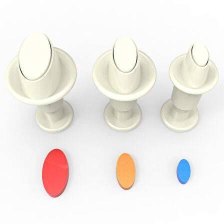 Oval Mini Enjektör 3'lü