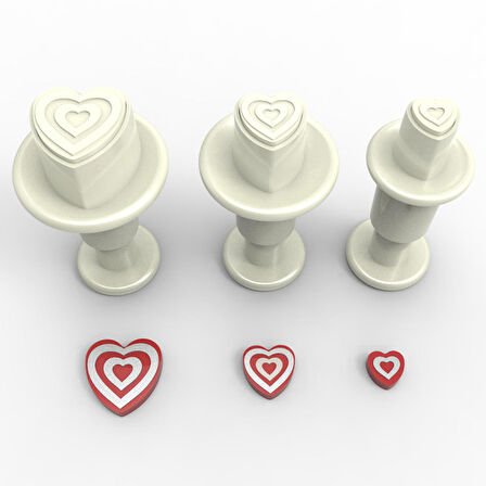 İçiçe Kalpler Mini Enjektör 3'lü