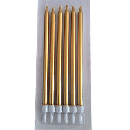 Pasta Mumu 6'lı - Altın - 15 cm