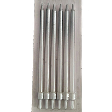 Pasta Mumu 6'lı - Gümüş - Sedef - 15 cm