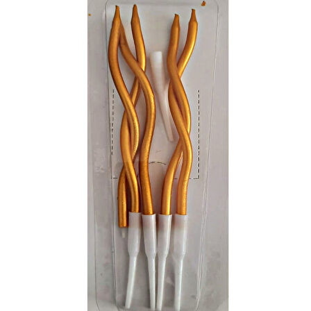 Pasta Mumu 5'li - Kıvrımlı - Altın