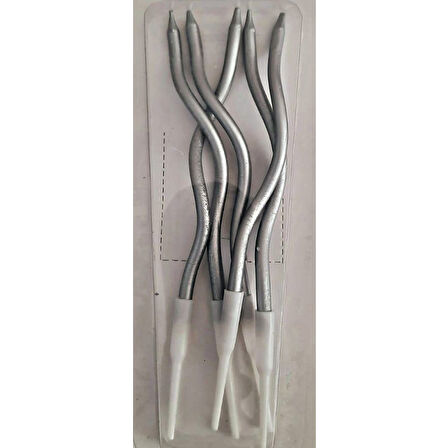 Pasta Mumu 5'li - Kıvrımlı - Gümüş