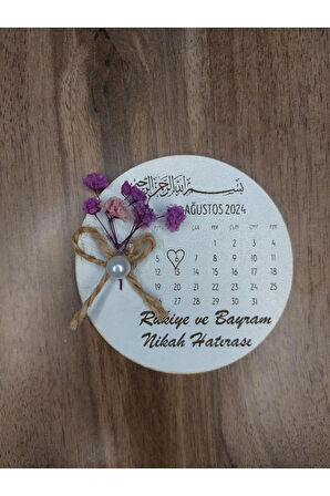 25 Adet Nişan Nikah Takvimli Magnet