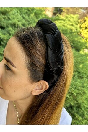 Örgü Model Kadife Saç Aksesuarı