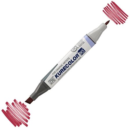 Zig Kurecolor Kc3000 Twin S Marker Kalem 268 Deep Red