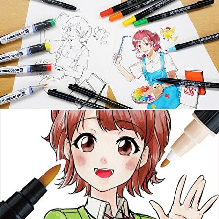 Zig Kurecolor Mangaka Fine&Brush Çift Taraflı Kalem CNKC-2200 No B.01 Blender