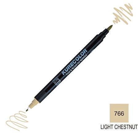 Zig Kurecolor Mangaka Fine&Brush Çift Taraflı Kalem CNKC-2200 No 766 Light Chestnut