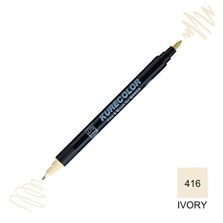Zig Kurecolor Mangaka Fine&Brush Çift Taraflı Kalem CNKC-2200 No 416 İvory