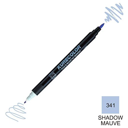 Zig Kurecolor Mangaka Fine&Brush Çift Taraflı Kalem CNKC-2200 No 340 Haze Blue