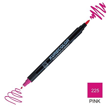 Zig Kurecolor Mangaka Fine&Brush Çift Taraflı Kalem CNKC-2200 No 225 Pink