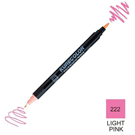 Zig Kurecolor Mangaka Fine&Brush Çift Taraflı Kalem CNKC-2200 No 222 Light Pink
