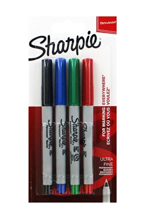 Sharpie Permanent Markör Ultra Fine 4 lü
