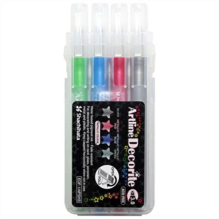 Artline Decorite Marker Kalem Düz Kesik Uç 3.0 4lü Set 4PSH3