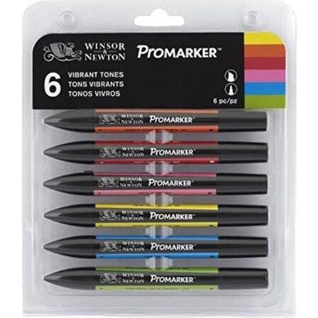 Winsor Newton Promarker Güçlü Tonlar 6lı