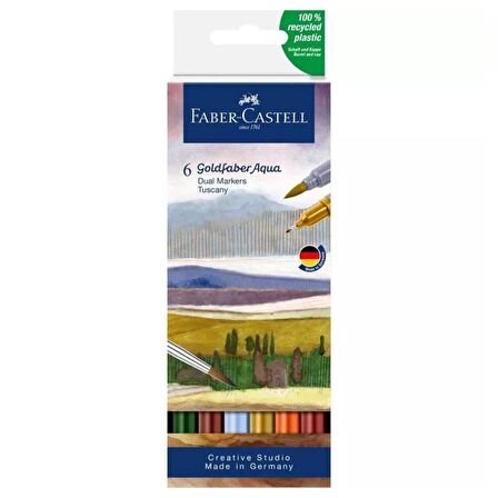 Faber Castell Goldfaber Aqua Çift Uçlu Marker Seti 6lı Tuscany