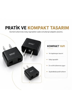 M007 Amerikan Priz dönüştürücü/1 Adet-Türk Fişi Amerikan Sistemine Çeviren Adaptor Fiş