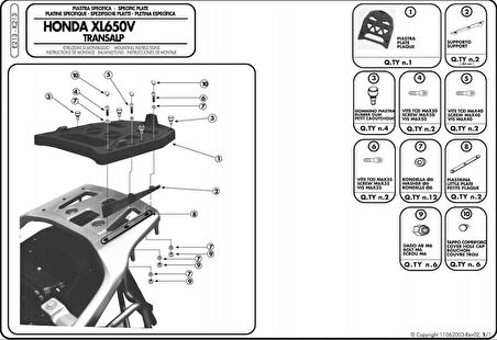 Kappa K213 HONDA XL 650 TRANSALP (00-07) Arka Canta Tasıyıcı