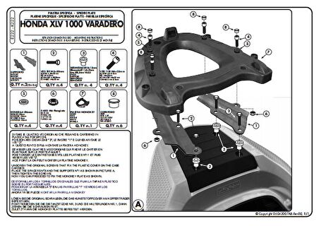 Kappa K222 HONDA XL 1000 VARADERO (07-12) Arka Canta Tasıyıcı
