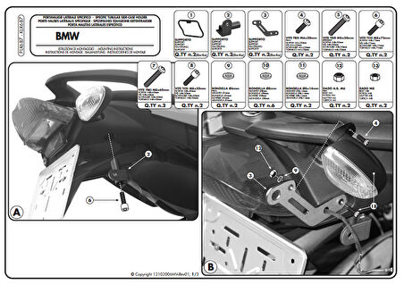 Kappa KLX687 Bmw F 800 S ST (06-15) Yan Canta Tasıyıcı
