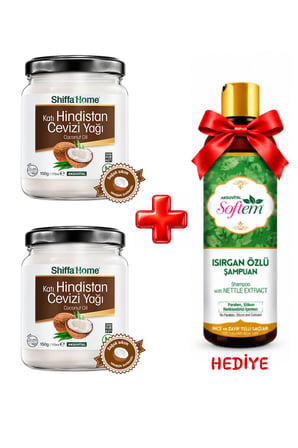 2 Adet Hindistan Cevizi Yağı 170ml  ( Isırgan Özlü Şampuan 400ml Hediye ! )