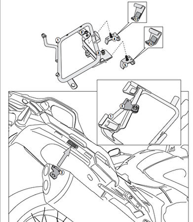 Kappa KLXR1110 HONDA CROSSTOURER 1200 (12-15) Yan Canta Tasıyıcı