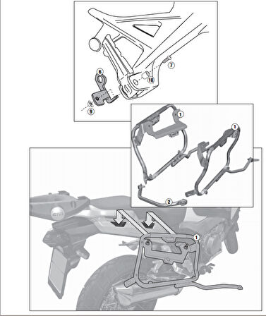 Kappa KLXR1110 HONDA CROSSTOURER 1200 (12-15) Yan Canta Tasıyıcı