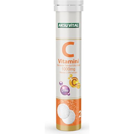 Aksu Vital C Vitamini Efervesan 20 Tablet