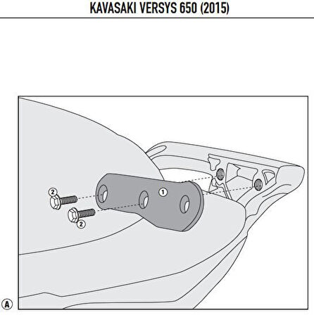 Kappa 4114KIT Kawasakı VERSYS 650 (15) Yan Canta Tasıyıcı Baglantı Kiıtı