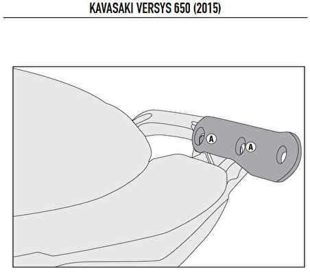 Kappa 4114KIT Kawasakı VERSYS 650 (15) Yan Canta Tasıyıcı Baglantı Kiıtı